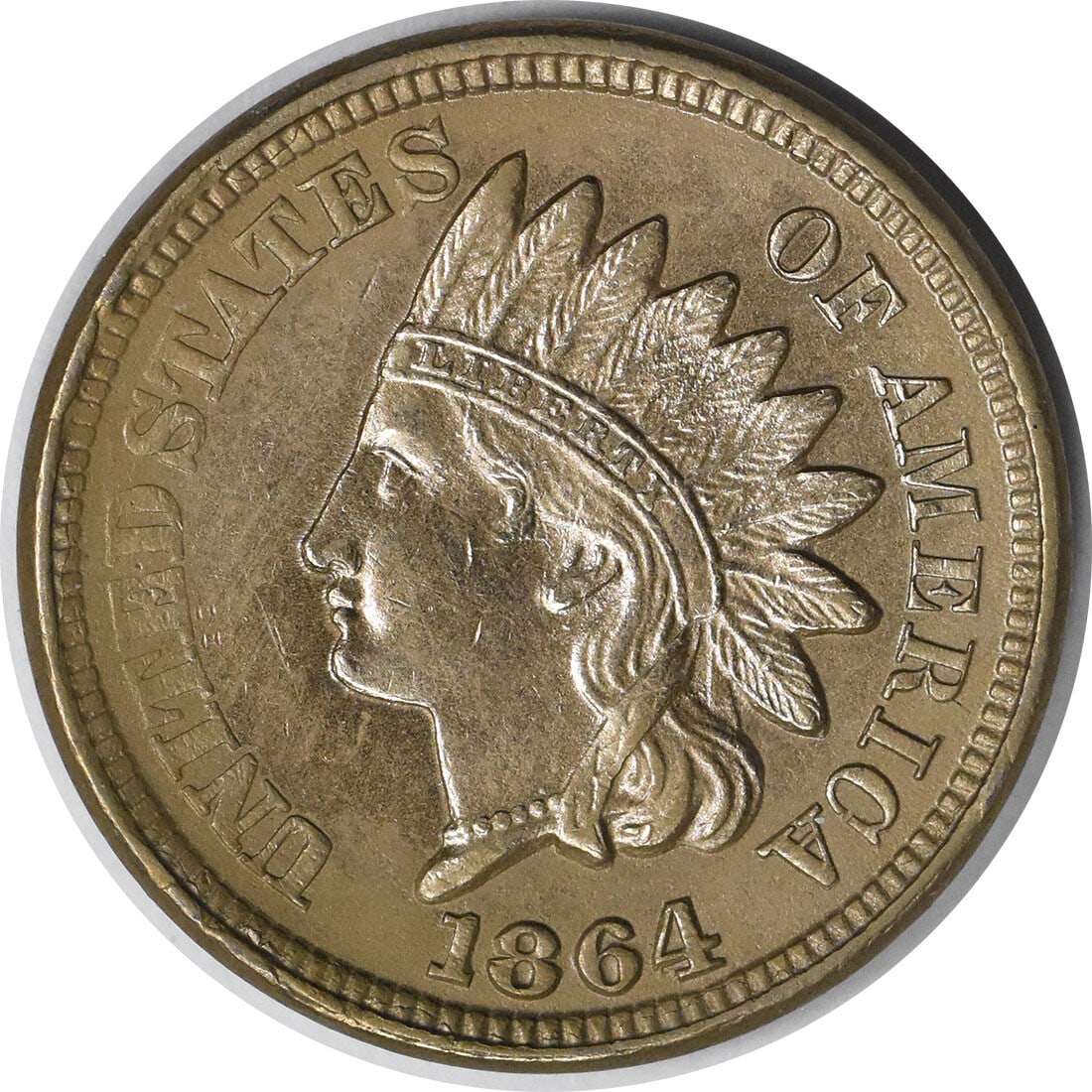 1864 Indian Head Cent Copper BU Uncertified Small Cent (1 of 2)