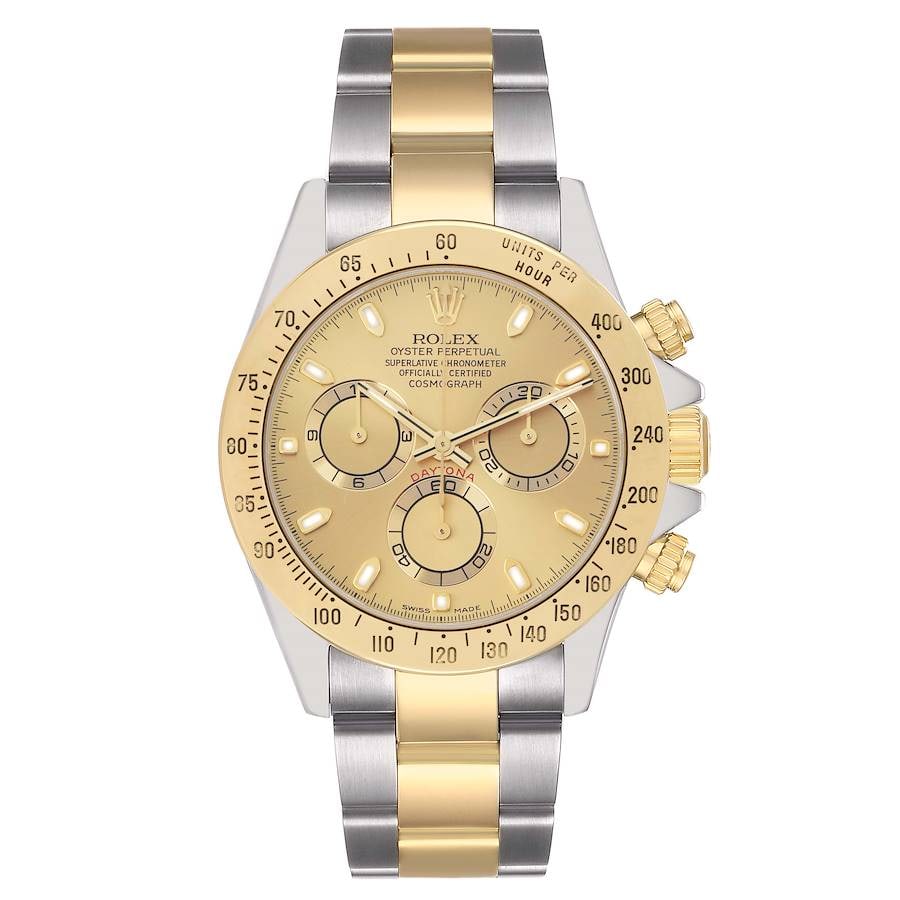 Champagne Stick Dial Daytona Mens Watch Ref 116523 on Oyster Bracelet (1 of 6)