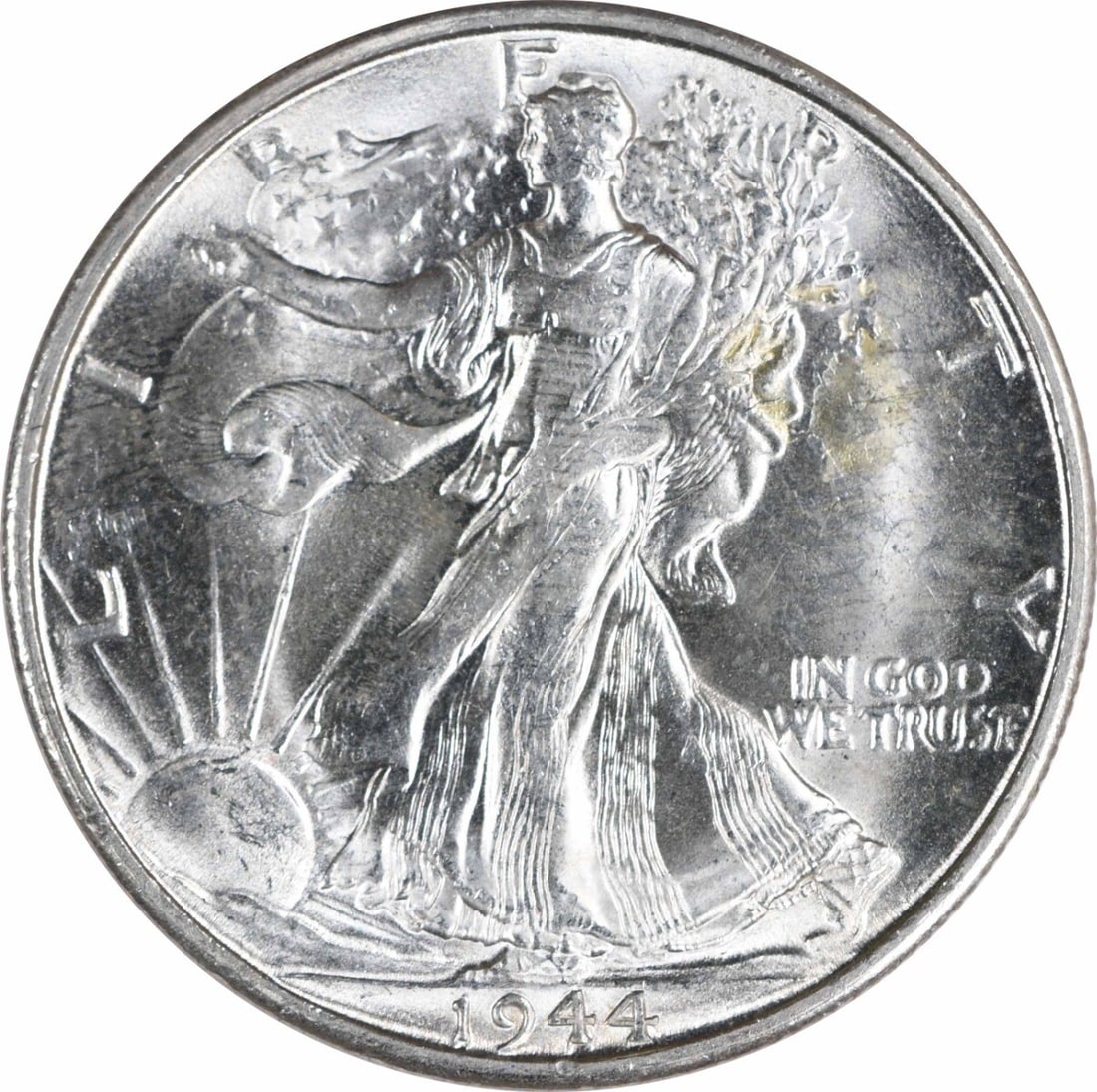 1944-S Walking Liberty Silver Half Dollar Choice BU Uncertified: 1944-S Walking Liberty Silver Half Dollar Choice BU Uncertified This stunning 1944-S Walking Liberty Silver Half Dollar is a must-have for coin collectors. Graded as Choice Brilliant Uncirculated (BU)