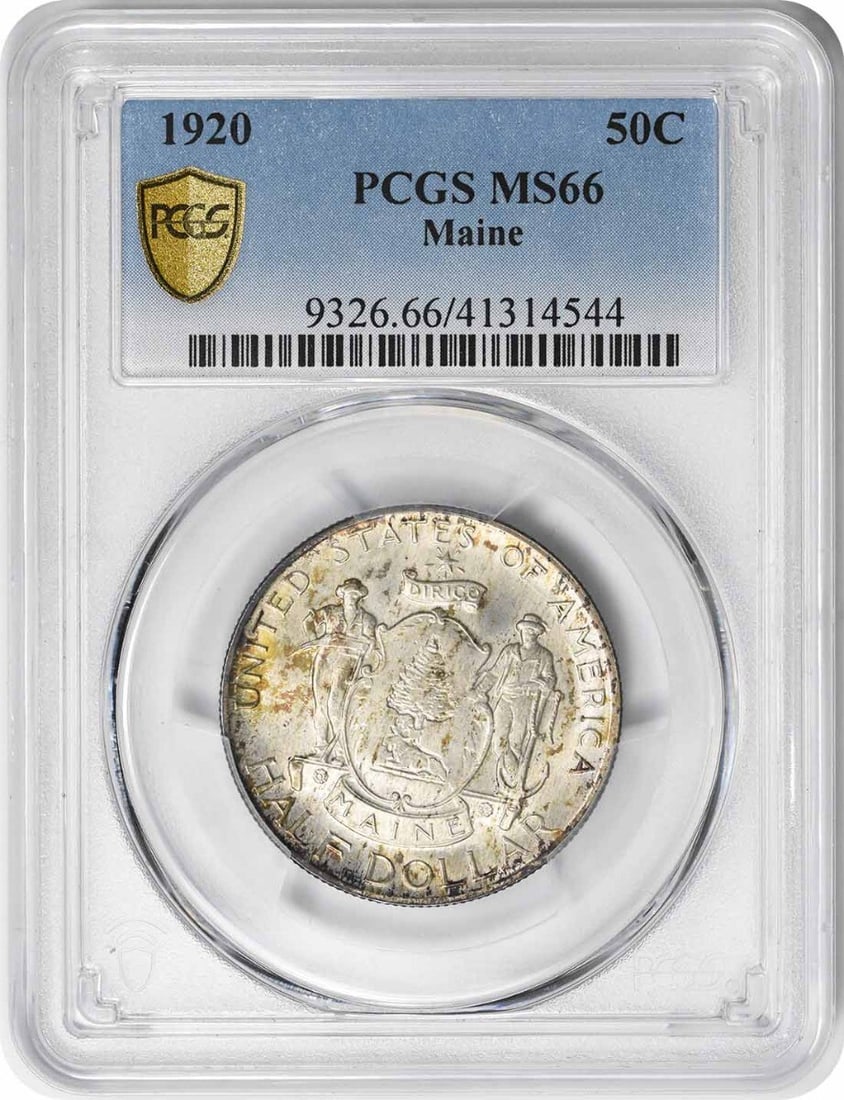 1920 Maine Commemorative Silver Half Dollar MS66 PCGS Uncirculated (1 of 2)