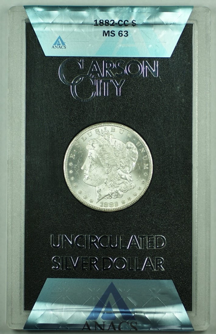 1882 Carson City Morgan Dollar GSA Silver Coin ANACS MS 63 Certified (1 of 2)