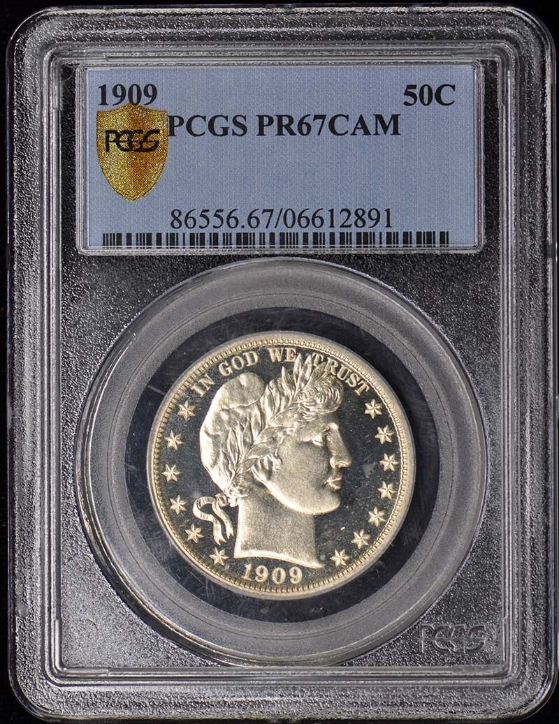 1909 Barber Half Dollar PCGS PR67CAM Uncirculated Proof Coin (1 of 3)