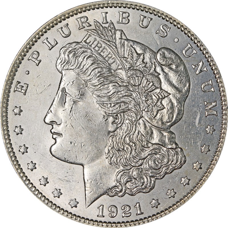 1921 Philadelphia Morgan Dollar VAM 27 Wide Reeds Silver Coin (1 of 2)