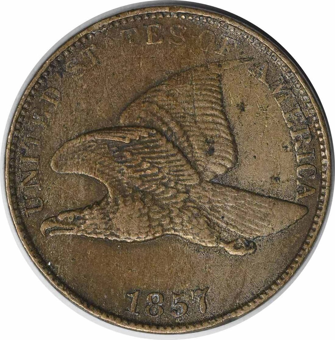 1857 Flying Eagle Cent XF James Barton Longacre Uncertified Coin (1 of 2)