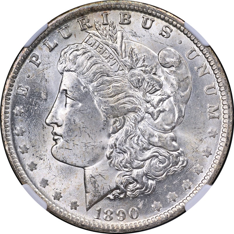 NGC MS62 1890-O Silver Dollar Uncirculated New Orleans Blast White: NGC MS62 1890-O Silver Dollar Uncirculated New Orleans Blast White This 1890-O Morgan Silver Dollar is certified by NGC with a grade of MS62. Struck in New Orleans, it features a blast white appearanc