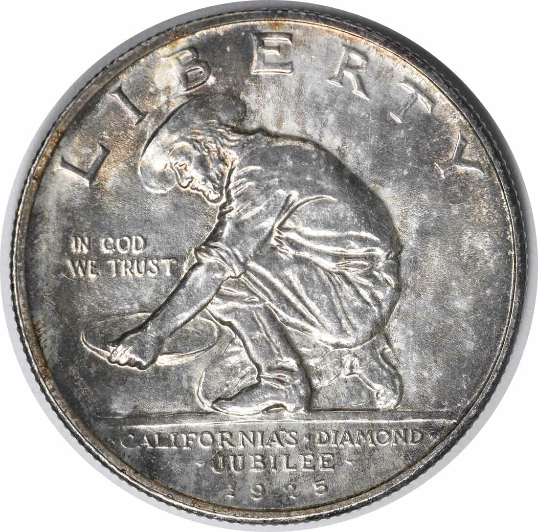 1925-S Silver Half Dollar California Commemorative Choice BU Uncertified (1 of 2)