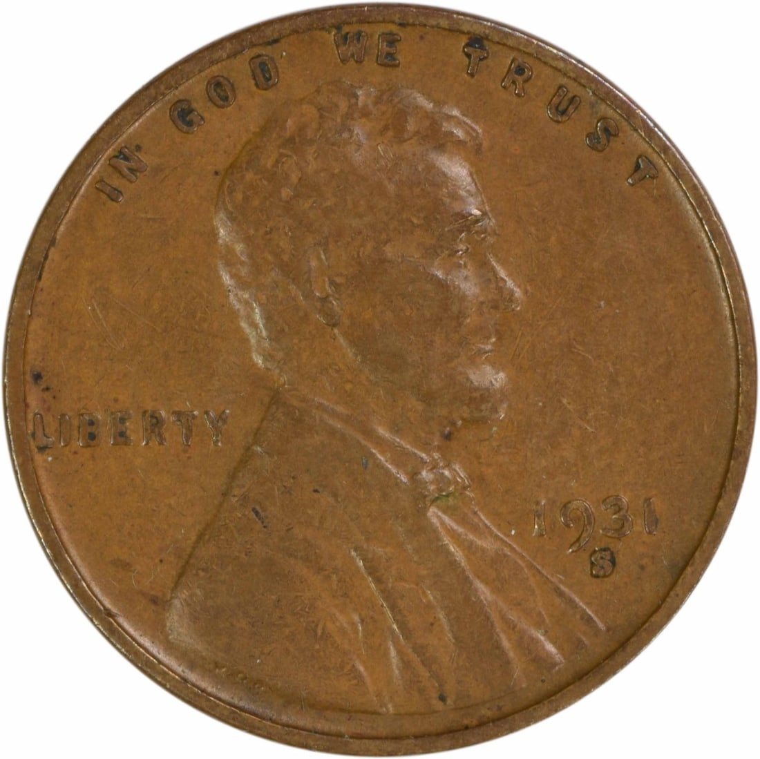 VF Copper 1931 S Lincoln Wheat Cent Uncertified United States: VF Copper 1931 S Lincoln Wheat Cent Uncertified United States This 1931-S Lincoln Wheat Cent is a circulated coin from the United States, featuring a copper composition. Graded as VF (Very Fine), it w
