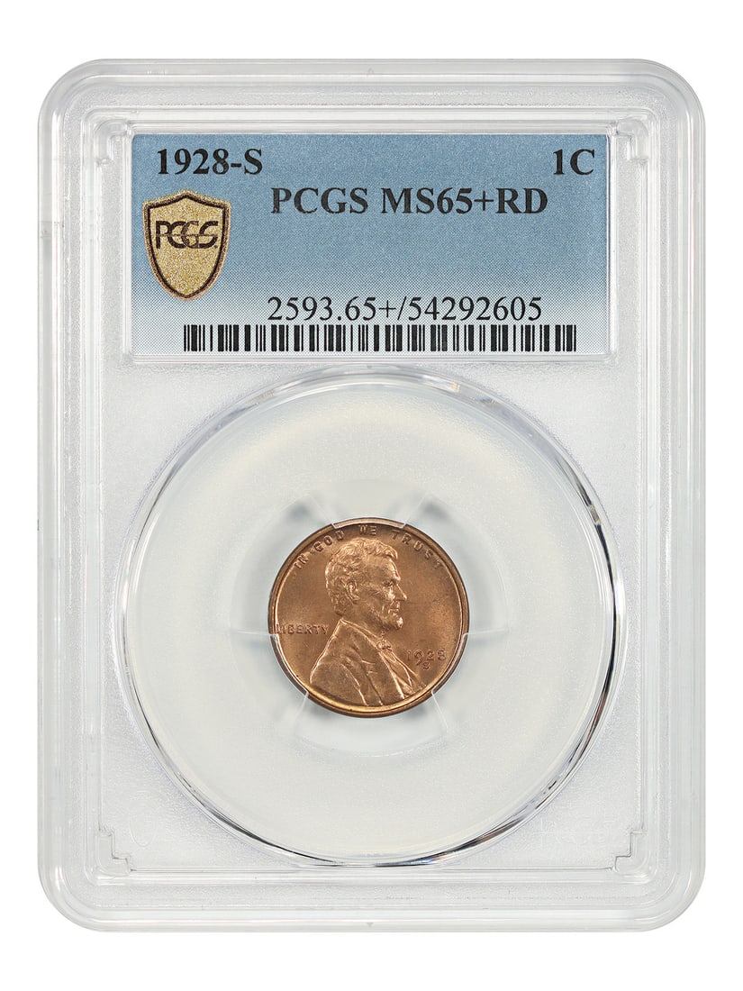 PCGS MS65+RD 1928-S Lincoln Wheat Cent San Francisco Mint Red (1 of 4)