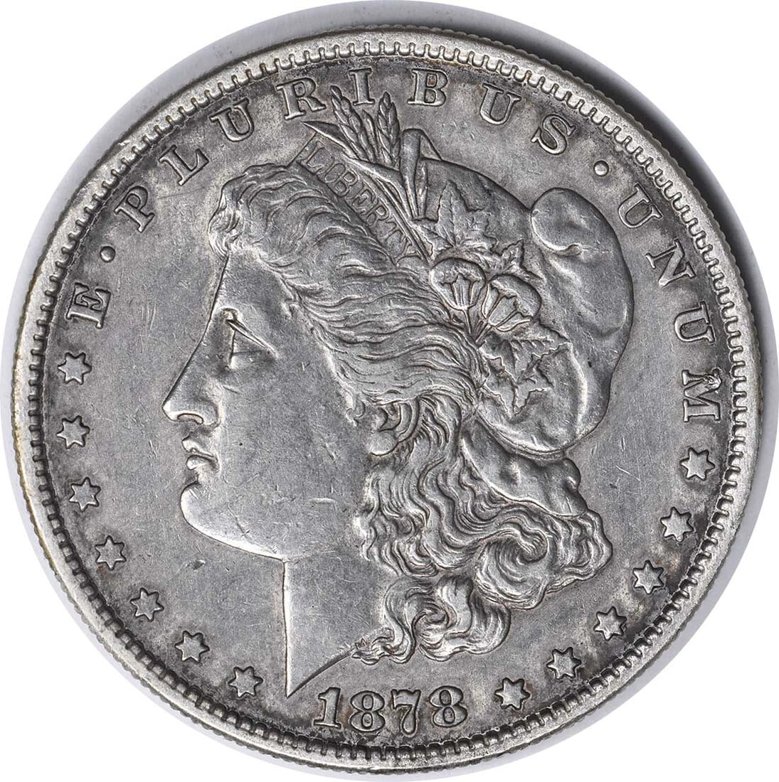 1878-S Morgan Silver Dollar VAM 57 Long Arrow Shaft Uncertified EF: 1878-S Morgan Silver Dollar VAM 57 Long Arrow Shaft Uncertified EF This 1878-S VAM 57 Morgan Dollar features the Long Arrow Shaft variety. Minted in San Francisco, the coin is composed of 90% silver a