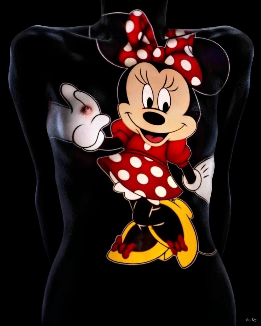 Giuliano Bekor Minnie Mickey MM5 Framed Photography Ed 1/8 50x40 Pop Art: Giuliano Bekor Minnie Mickey MM5 Framed Photography Ed 1/8 50x40 Pop Art Experience the vibrant charm of pop art with this framed photography piece titled "Minnie/Mickey MM5" by renowned photographer 