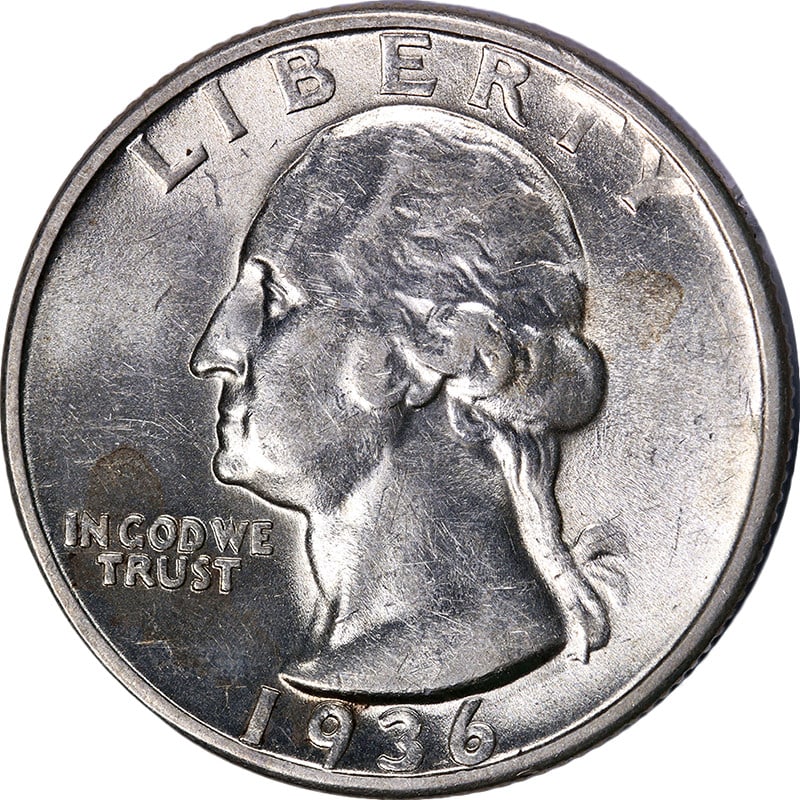 1936-D Washington Quarter AU/BU Silver Coin with Nice Eye Appeal: 1936-D Washington Quarter AU/BU Silver Coin with Nice Eye Appeal This 1936-D Washington Quarter is graded as Choice AU/BU, showcasing excellent eye appeal, vibrant luster, and a strong strike. The coi