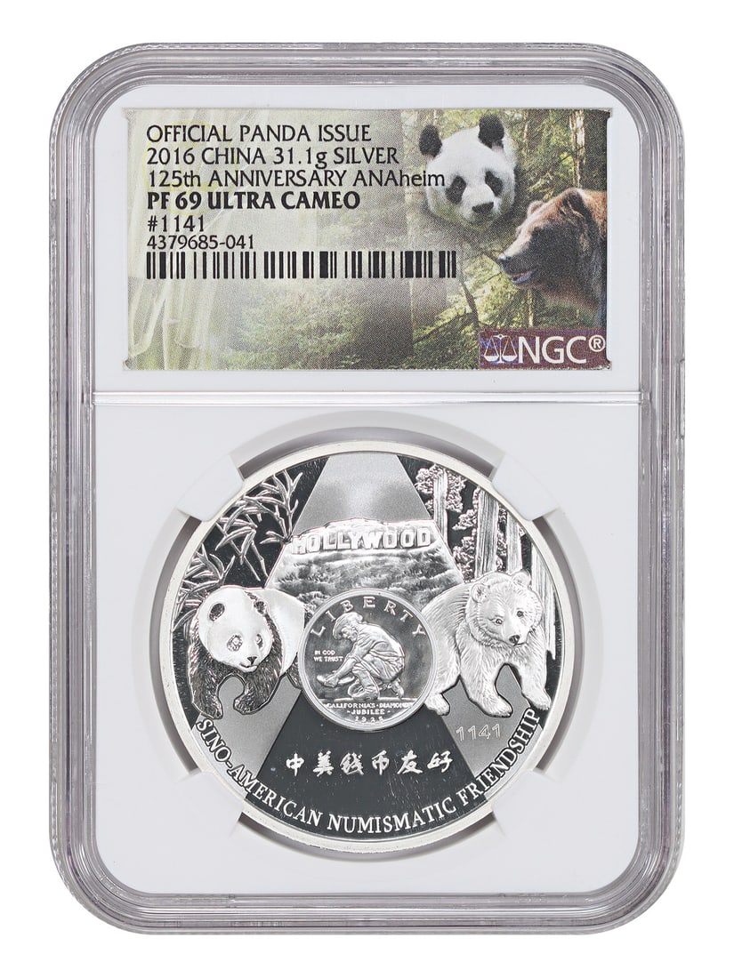 2016 Panda ANAheim Show Coin NGC PR69DCAM World Issue: 2016 Panda ANAheim Show Coin NGC PR69DCAM World Issue This is a 2016 ANAheim Show Official Panda coin graded NGC PR69DCAM. It is part of the World Coins series and is pre-owned. Specifications Year: 2