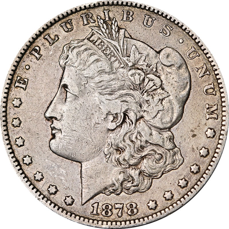 1878-S Morgan Silver Dollar VAM27 Long Nock Broken D Silver Coin: 1878-S Morgan Silver Dollar VAM27 Long Nock Broken D Silver Coin This 1878-S Morgan Silver Dollar features the VAM27 variety with a Long Nock and a Broken 'D'. The coin is composed of 90% silver and e