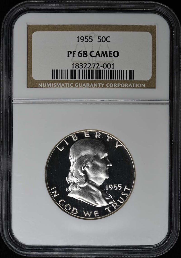 1955 Franklin Half Dollar NGC PR68CAM Uncirculated Proof Coin (1 of 2)