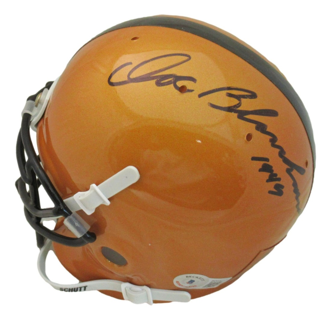 Army Black Knights Mini Helmet Signed by Doc Blanchard Beckett Authenticated: Army Black Knights Mini Helmet Signed by Doc Blanchard Beckett Authenticated This is a mini football helmet autographed by Doc Blanchard, representing the Army Black Knights. The autograph has been au