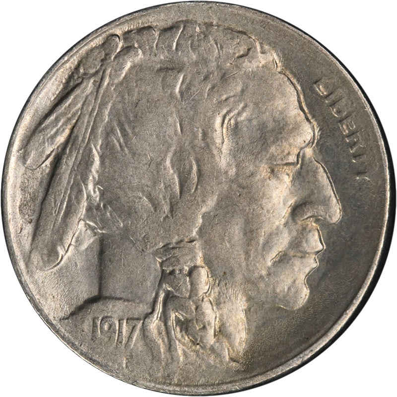 1917-S Buffalo Nickel AU/BU Uncertified with Luster and Eye Appeal: 1917-S Buffalo Nickel AU/BU Uncertified with Luster and Eye Appeal This original 1917-S Buffalo Nickel is a beautiful addition for any collector, showcasing nice eye appeal and luster. The coin exhibi