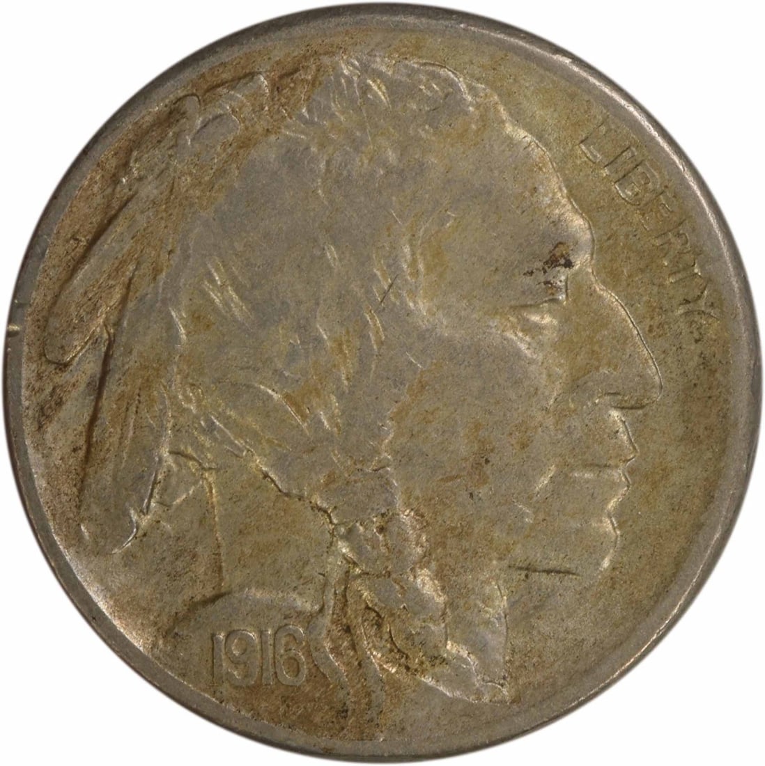 1916 San Francisco Buffalo Nickel Extra Fine Uncertified US Five Cent Coin: 1916 San Francisco Buffalo Nickel Extra Fine Uncertified US Five Cent Coin This is a 1916-S Buffalo Nickel from the United States, featuring a denomination of 5 cents. The coin is circulated and in Ch