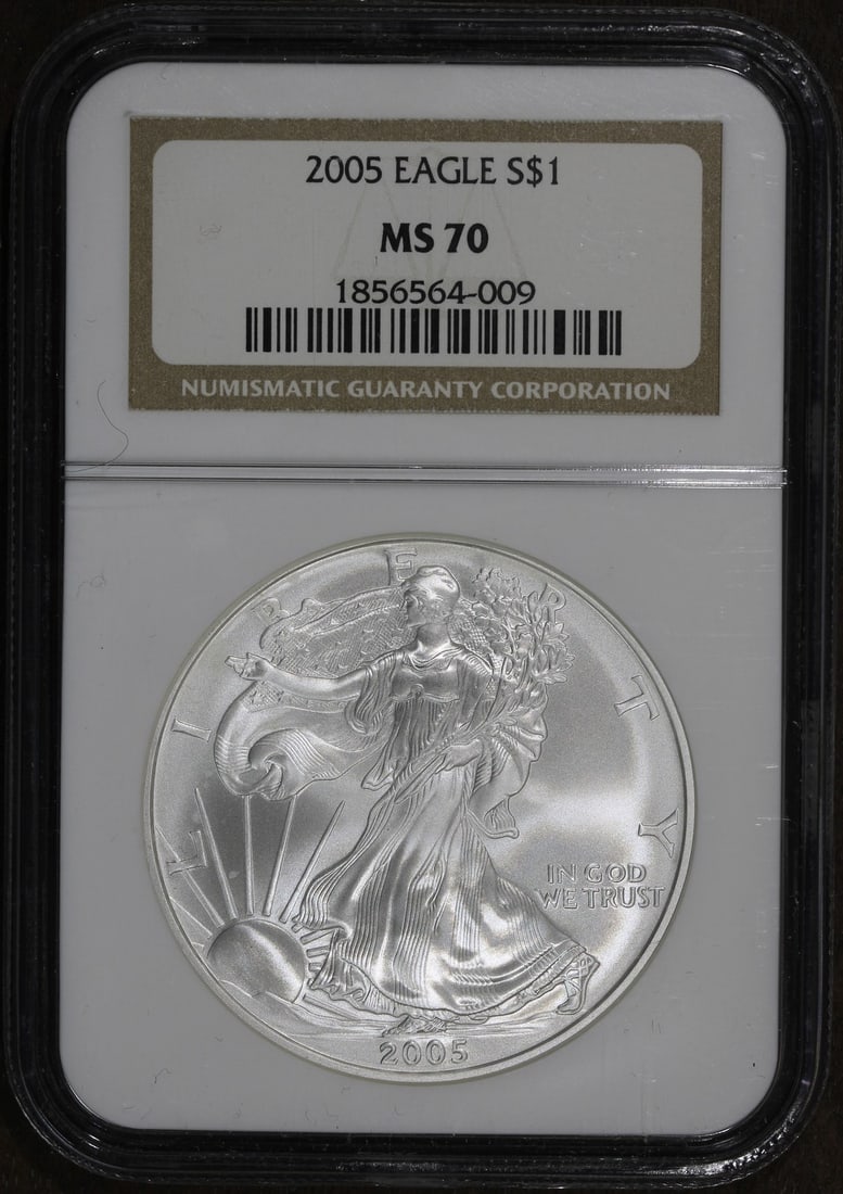 2005 Silver American Eagle One Ounce NGC MS70 Certified Coin (1 of 2)