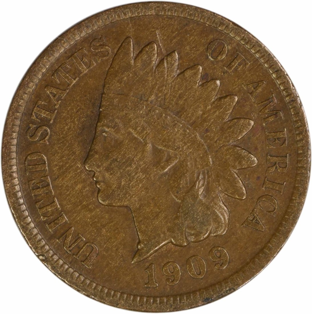 San Francisco Mint 1909 Indian Head Cent VF Grade Uncertified: San Francisco Mint 1909 Indian Head Cent VF Grade Uncertified This 1909-S Indian Head Cent is a circulated coin graded as Choice Very Fine (VF). Struck at the San Francisco Mint, it is composed of 95%