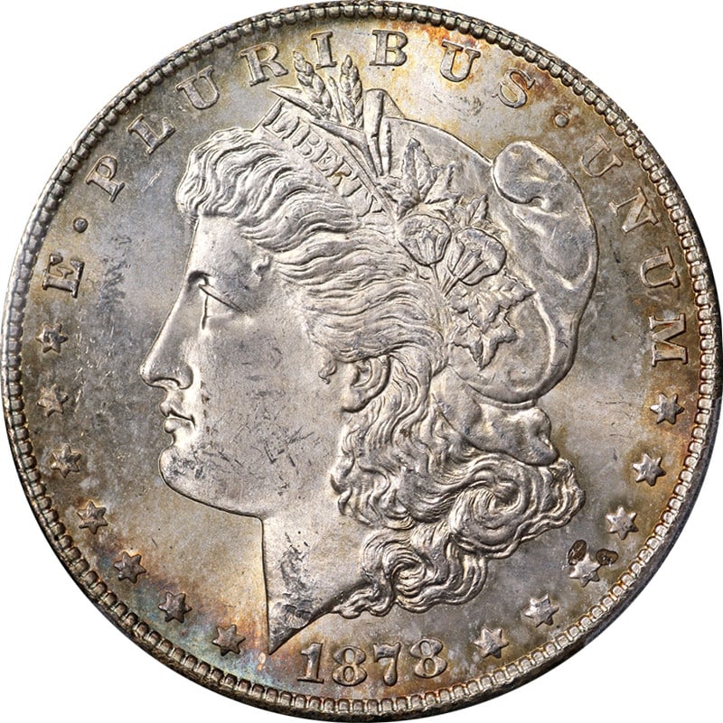 1878-S Morgan Silver Dollar PCGS MS64 Uncirculated Silver Coin: 1878-S Morgan Silver Dollar PCGS MS64 Uncirculated Silver Coin This stunning 1878-S Morgan Silver Dollar, certified by PCGS as MS64, showcases exceptional eye appeal, characterized by brilliant luster