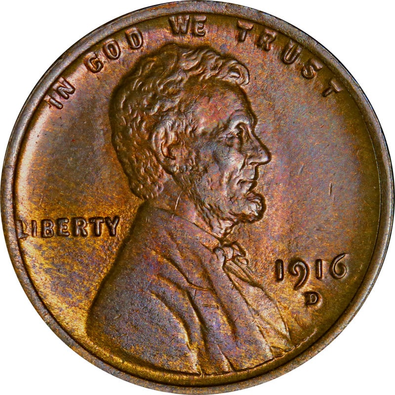 1916 Denver Mint Lincoln Wheat Penny Copper Circulated US Coin: 1916 Denver Mint Lincoln Wheat Penny Copper Circulated US Coin This is a 1916-D Lincoln Cent from the United States, composed of copper. The coin is circulated and is offered in pre-owned condition. I