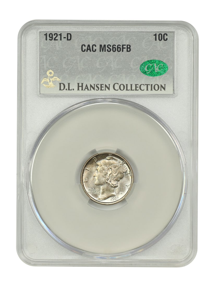 1921-D Mercury Dime CACG MS66FB Uncirculated Key Coin: 1921-D Mercury Dime CACG MS66FB Uncirculated Key Coin This stunning 1921-D Mercury Dime is certified by CACG with a grade of MS66FB, indicating its uncirculated status and exceptional quality. With a 