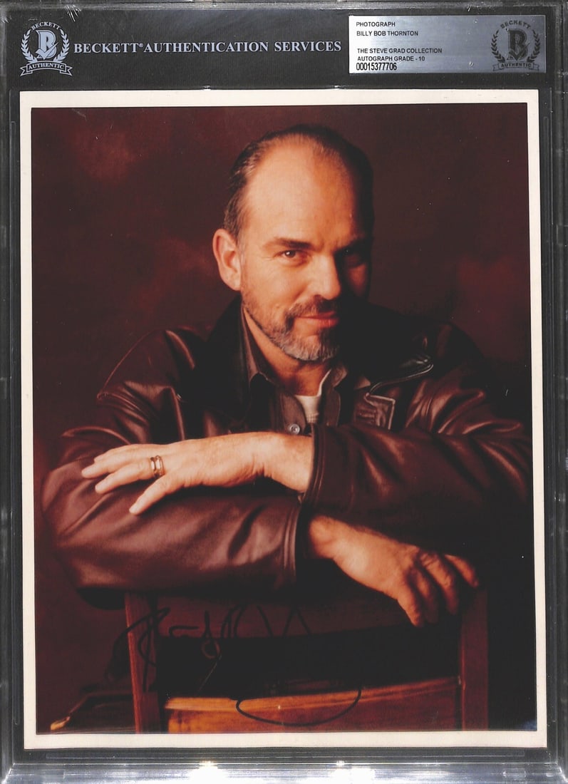 Autographed 8x10 Photograph Billy Bob Thornton Beckett Graded 10: Autographed 8x10 Photograph Billy Bob Thornton Beckett Graded 10 This is an original 8x10 photograph autographed by actor Billy Bob Thornton in black permanent marker. The autograph has been authentic