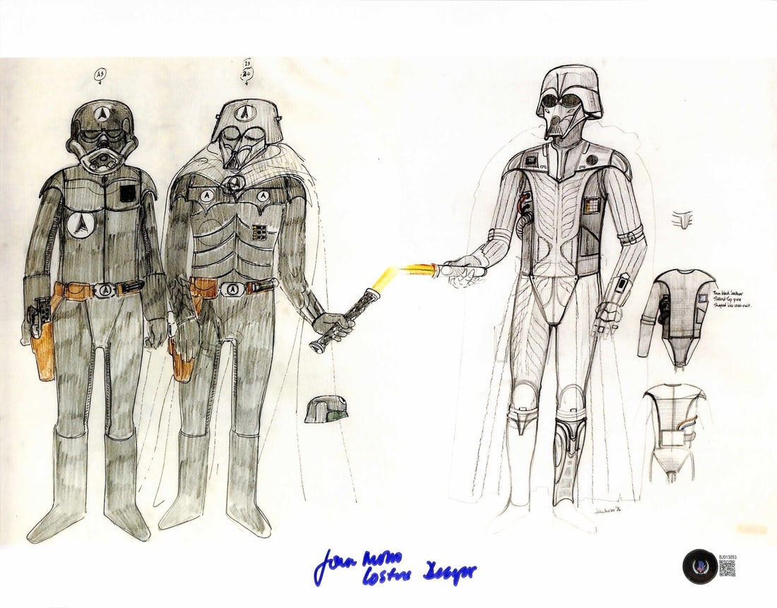 John Mollo Signed Star Wars 11x14 Photo with Beckett Authentication: John Mollo Signed Star Wars 11x14 Photo with Beckett Authentication This is an autographed 11x14 color photo of John Mollo, the acclaimed costume designer for Star Wars, who passed away in 2017. The p