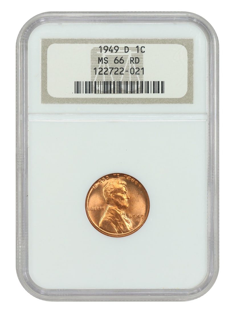 1949 Denver Lincoln Wheat Cent NGC MS66 Red (1 of 4)