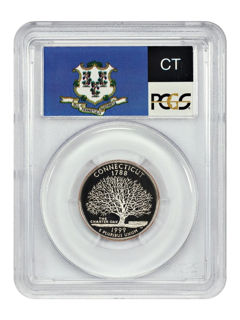 1999-S Connecticut 25C PCGS PR70DCAM Washington State Quarter (1 of 2)