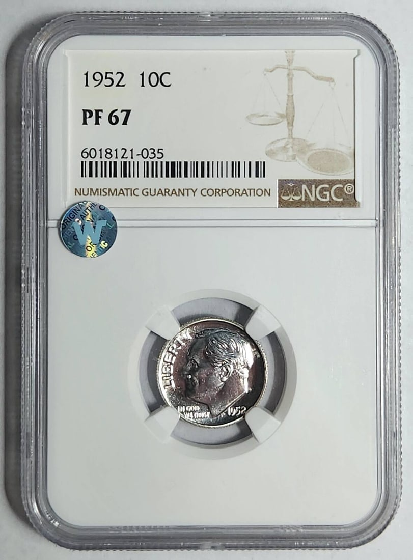 1952 Roosevelt Dime NGC PF 67 Silver Proof Philadelphia (1 of 3)