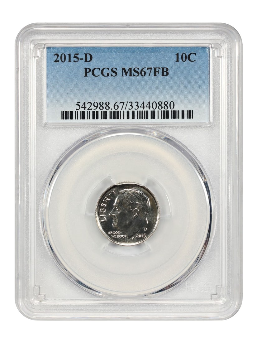 PCGS MS67FB 2015 Denver Roosevelt Dime 10 Cent Uncirculated (1 of 4)