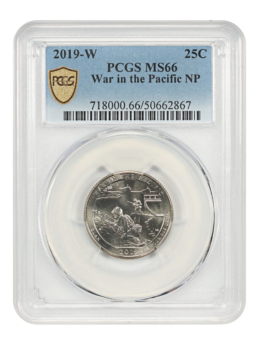 PCGS MS66 2019 West Point War in the Pacific Quarter Type 1 Clad Coin (1 of 4)