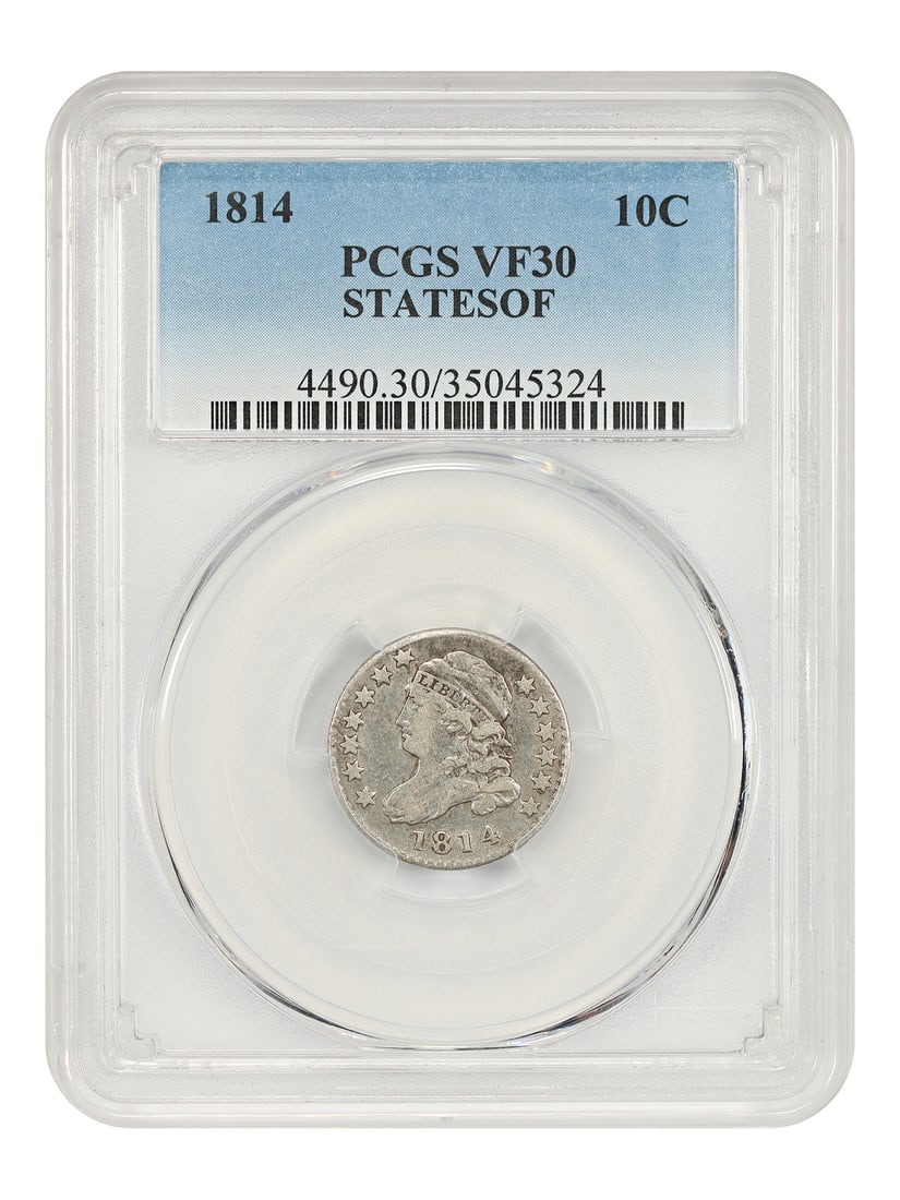 Capped Bust Dime 1814 PCGS VF30 STATESOF Variety 10C Philadelphia (1 of 4)