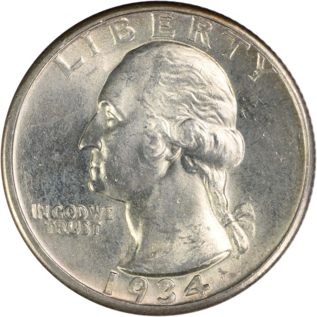 1934 D Silver 25C Washington Quarter Brilliant Uncirculated Uncertified (1 of 2)