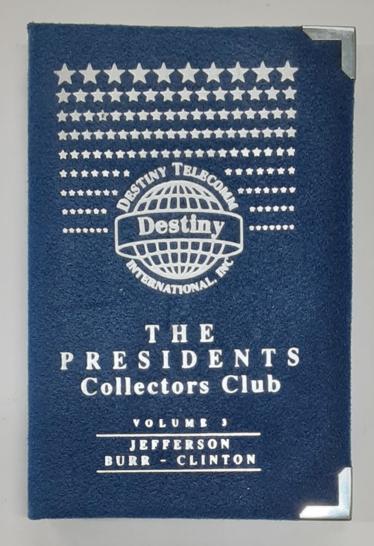 Pair of 1oz Silver Rounds Presidents Collectors Club Volume 3 Jefferson Burr Clinton (1 of 4)