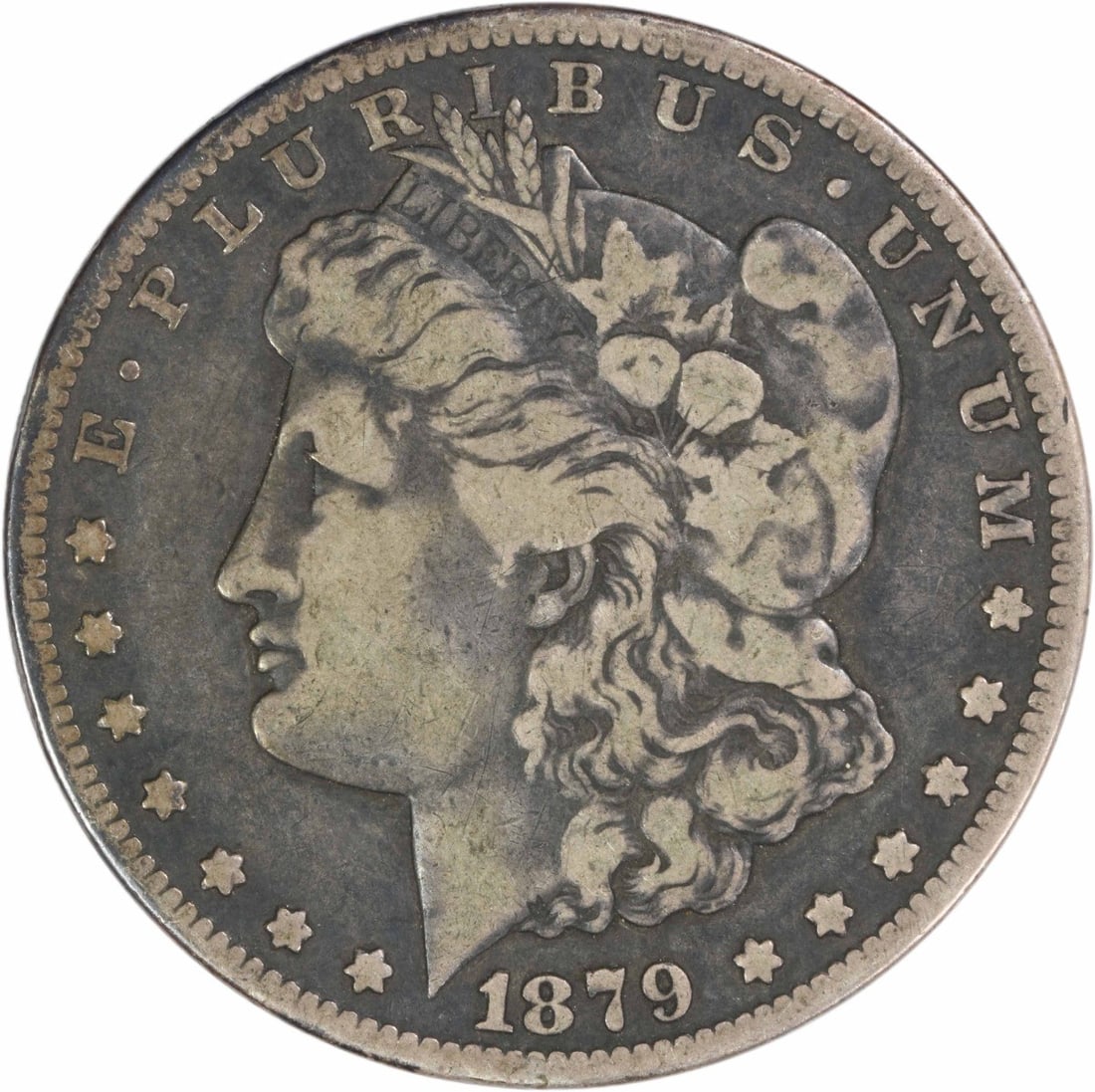 Carson City 1879 Morgan Dollar Fine Grade Uncertified Silver Coin (1 of 2)