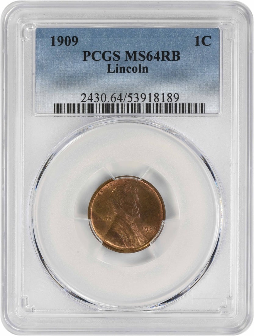 PCGS MS64RB 1909 Lincoln Wheat Cent Philadelphia Mint (1 of 2)
