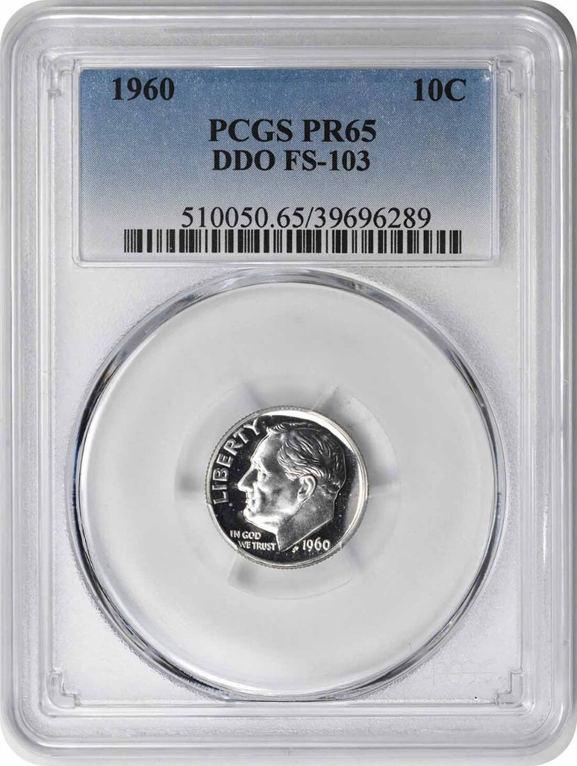 1960 Roosevelt Dime PR65 PCGS Proof 90% Silver Uncirculated: 1960 Roosevelt Dime PR65 PCGS Proof 90% Silver Uncirculated This stunning 1960 Roosevelt Dime showcases a classic design by John R. Sinnock and is an excellent addition for any coin collector. Certifi