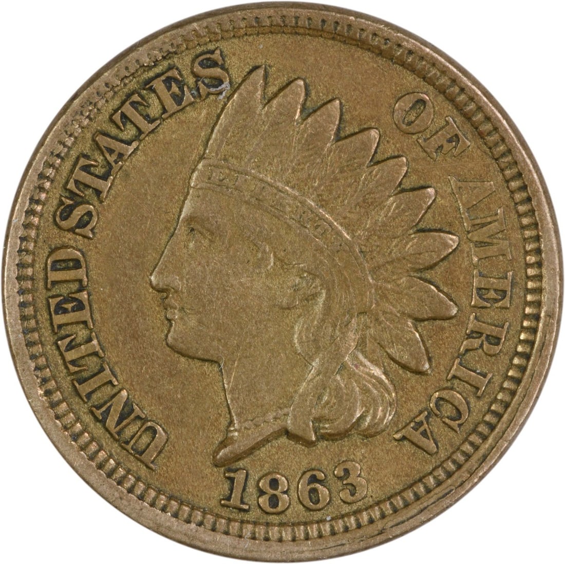 1863 Indian Head Cent EF Uncertified Philadelphia Mint (1 of 2)