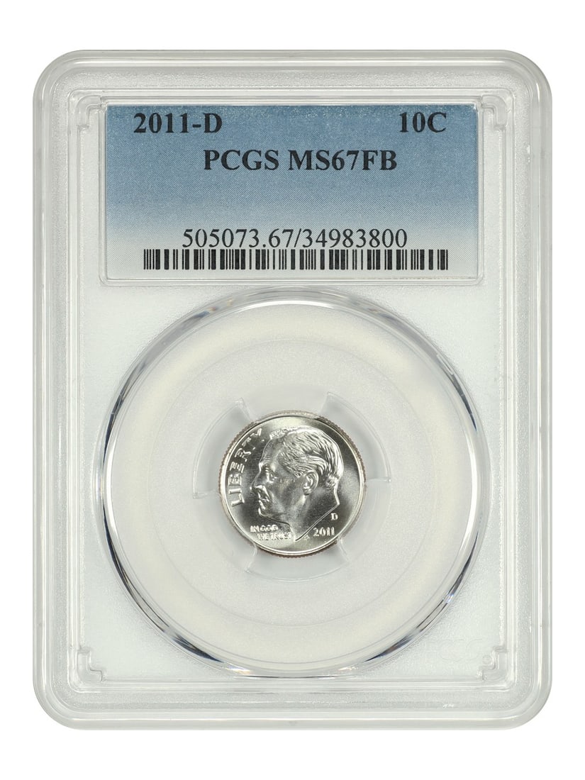 PCGS MS67FB 2011 Denver Roosevelt Dime 10C Uncirculated (1 of 4)
