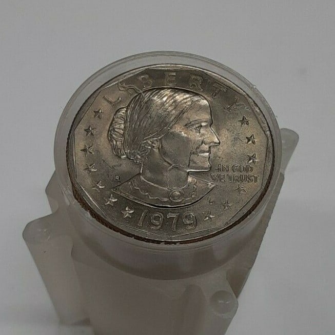 Roll of 25 Uncirculated 1979-D Susan B Anthony Dollar Coins (1 of 2)