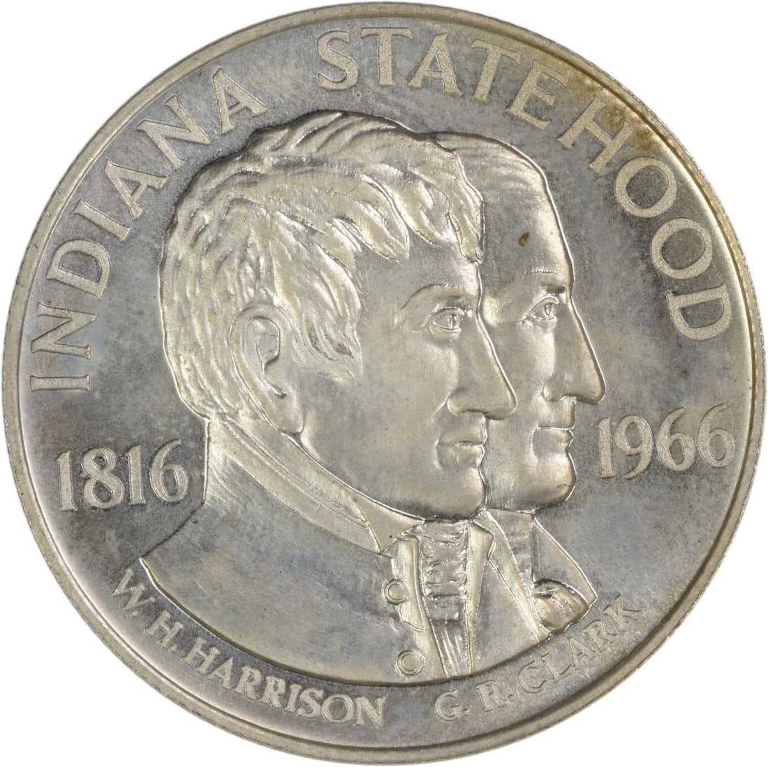 Indiana State Hood Silver Commemorative Medal 1966 Uncirculated Uncertified (1 of 2)