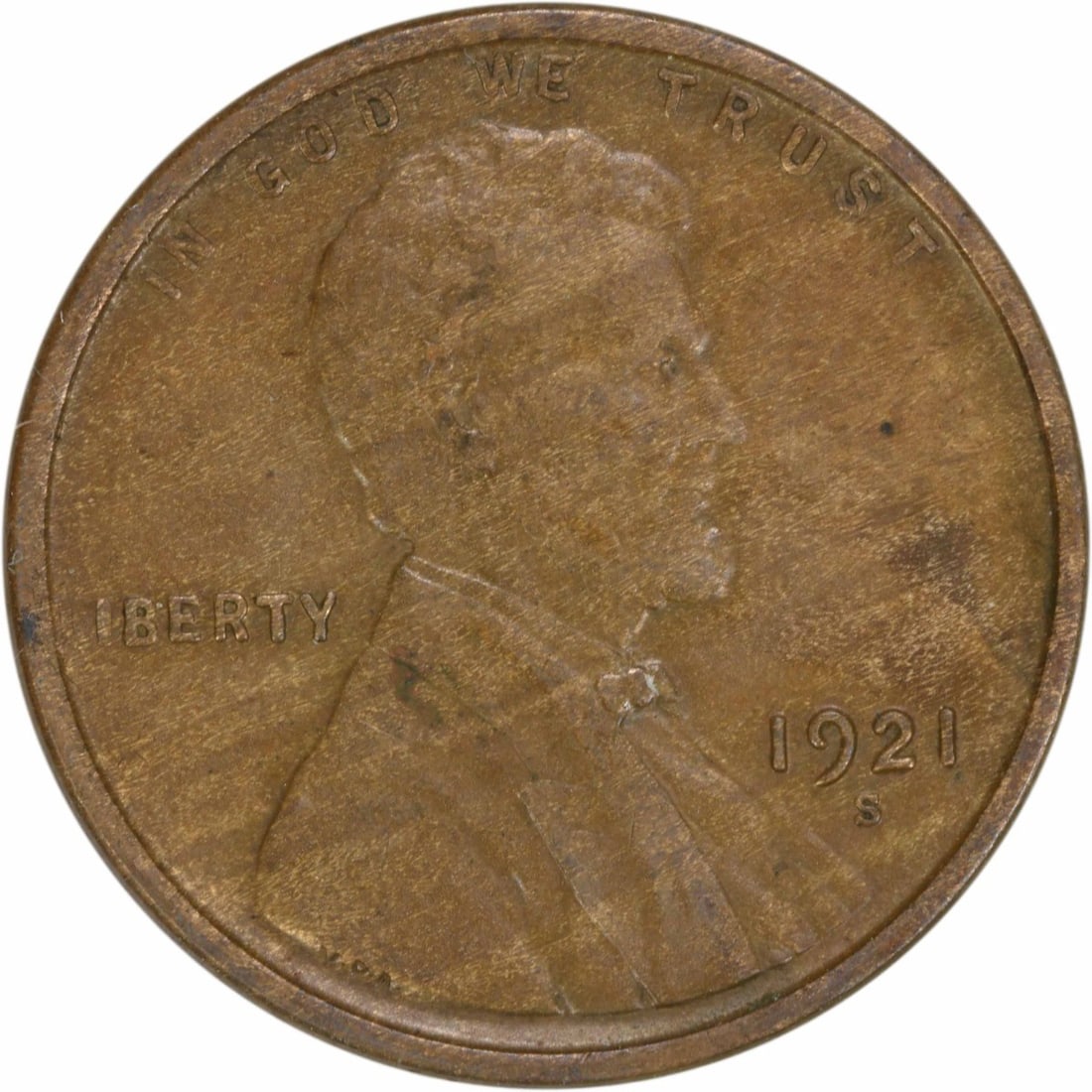 1921-S Lincoln Wheat Cent AU Uncertified Copper Coin: 1921-S Lincoln Wheat Cent AU Uncertified Copper Coin This 1921-S Lincoln Cent is a classic piece of American numismatics, featuring the iconic Lincoln Wheat design. It is classified as Almost Uncircul