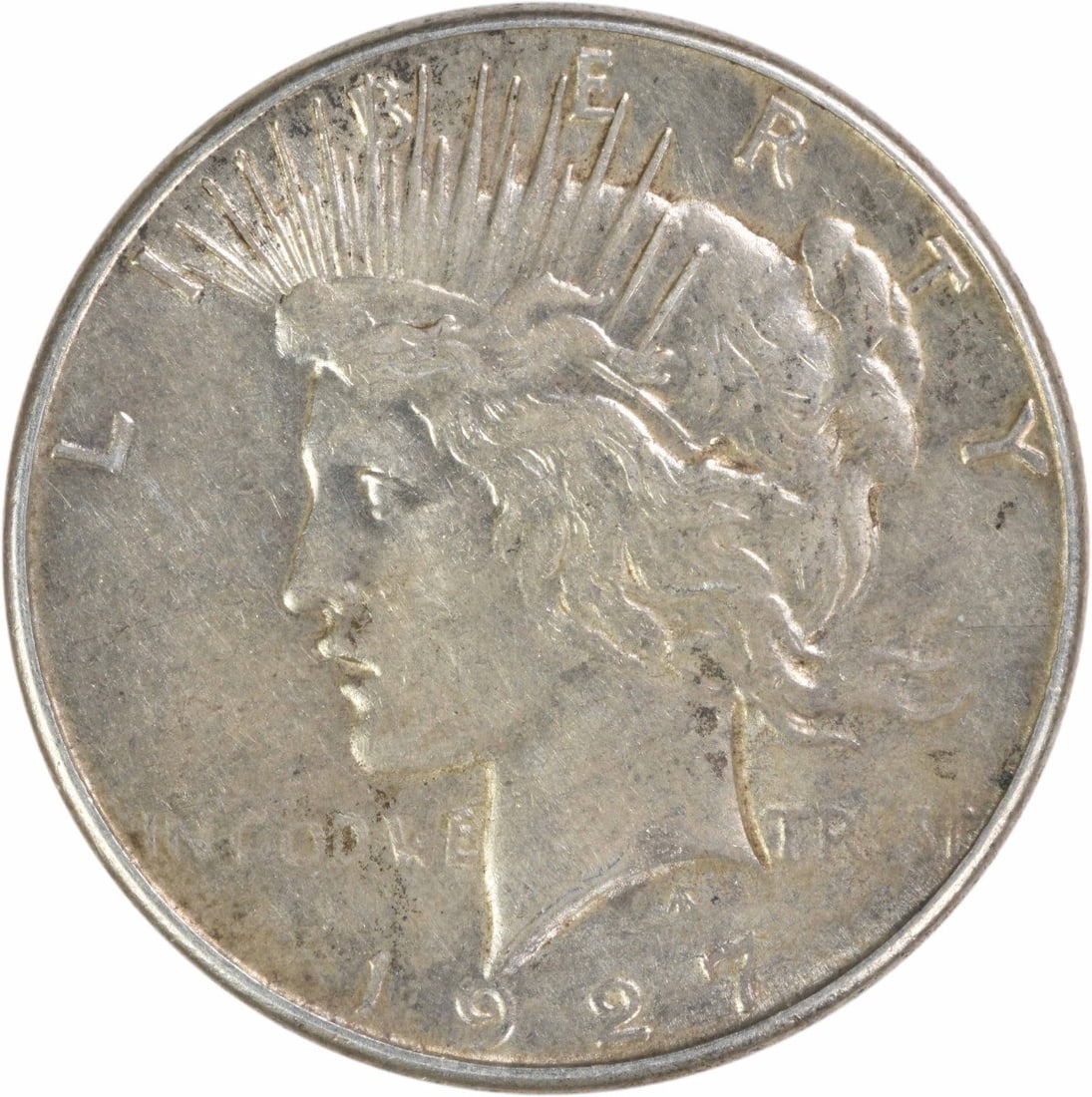 1927 San Francisco Peace Dollar 90 Percent Silver EF Grade Uncertified: 1927 San Francisco Peace Dollar 90 Percent Silver EF Grade Uncertified This 1927-S Peace Silver Dollar was minted in San Francisco and features the classic design by Anthony de Francisci. Composed of 