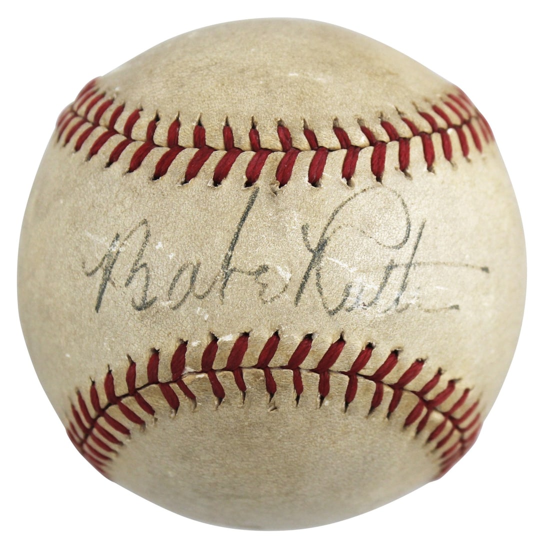 Babe Ruth Signed 1940-47 Reach OAL Baseball PSA/DNA New York Yankees: Babe Ruth Signed 1940-47 Reach OAL Baseball PSA/DNA New York Yankees This is an authentic William Harridge 1940-47 Reach Official American League Baseball personally signed by the legendary Babe Ruth 