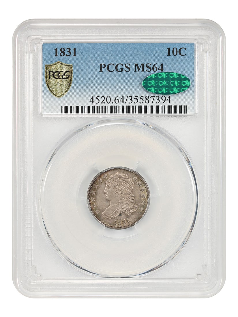 PCGS CAC MS64 1831 Capped Bust Dime 10C Philadelphia (1 of 4)