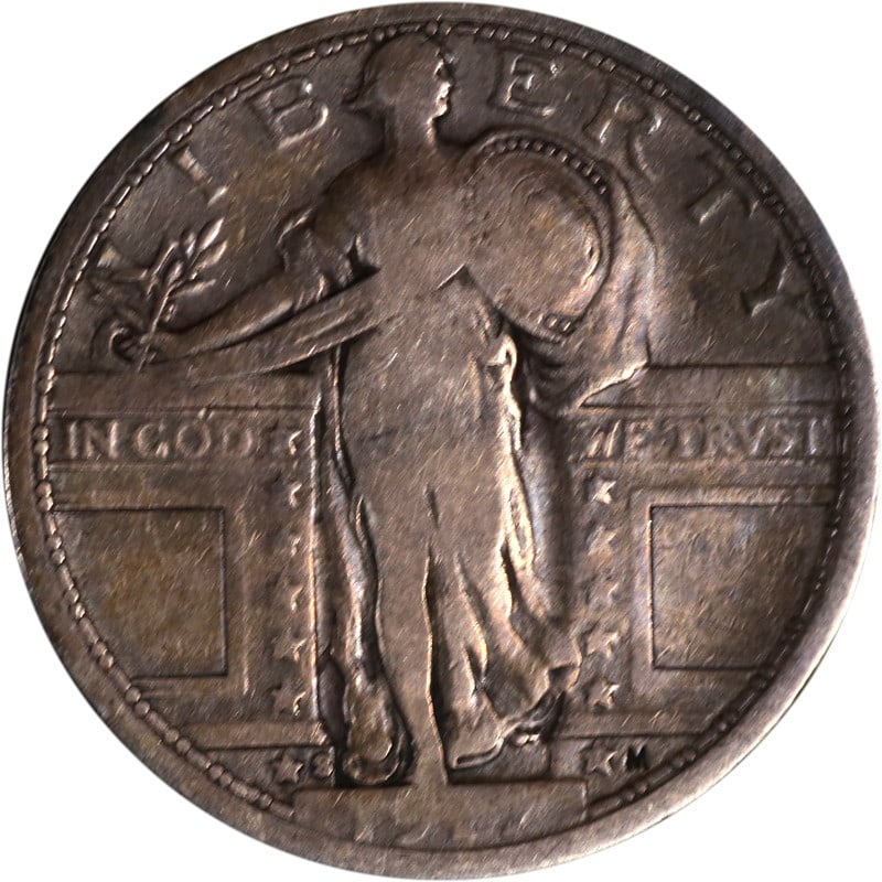 1917 San Francisco Standing Liberty Quarter Silver Type 1 US Coin (1 of 2)