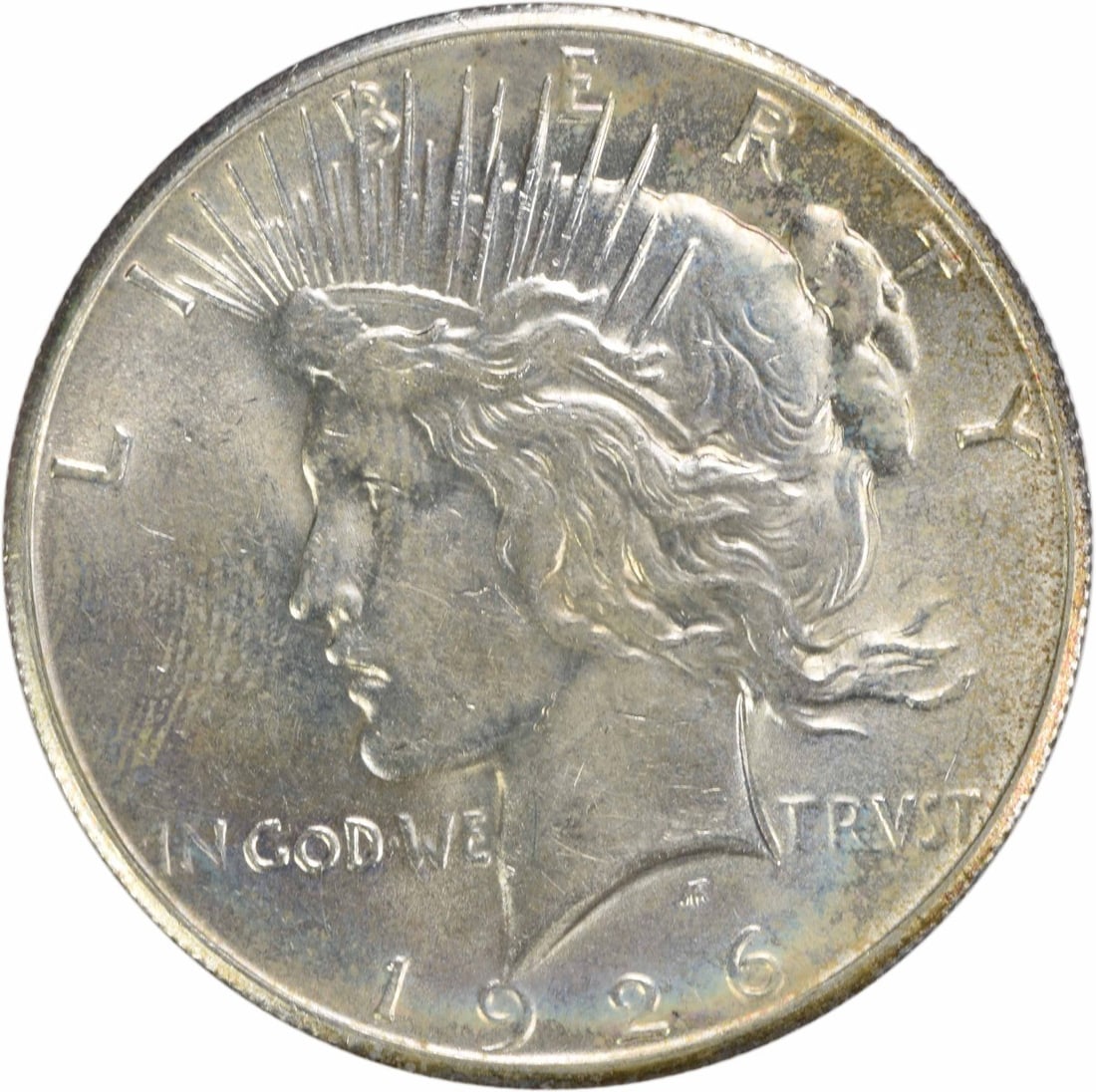 1926 Peace Silver Dollar AU Uncertified Philadelphia Mint: 1926 Peace Silver Dollar AU Uncertified Philadelphia Mint This 1926 Peace Silver Dollar showcases a striking design by Anthony de Francisci and features a composition of 90% silver and 10% copper. It 