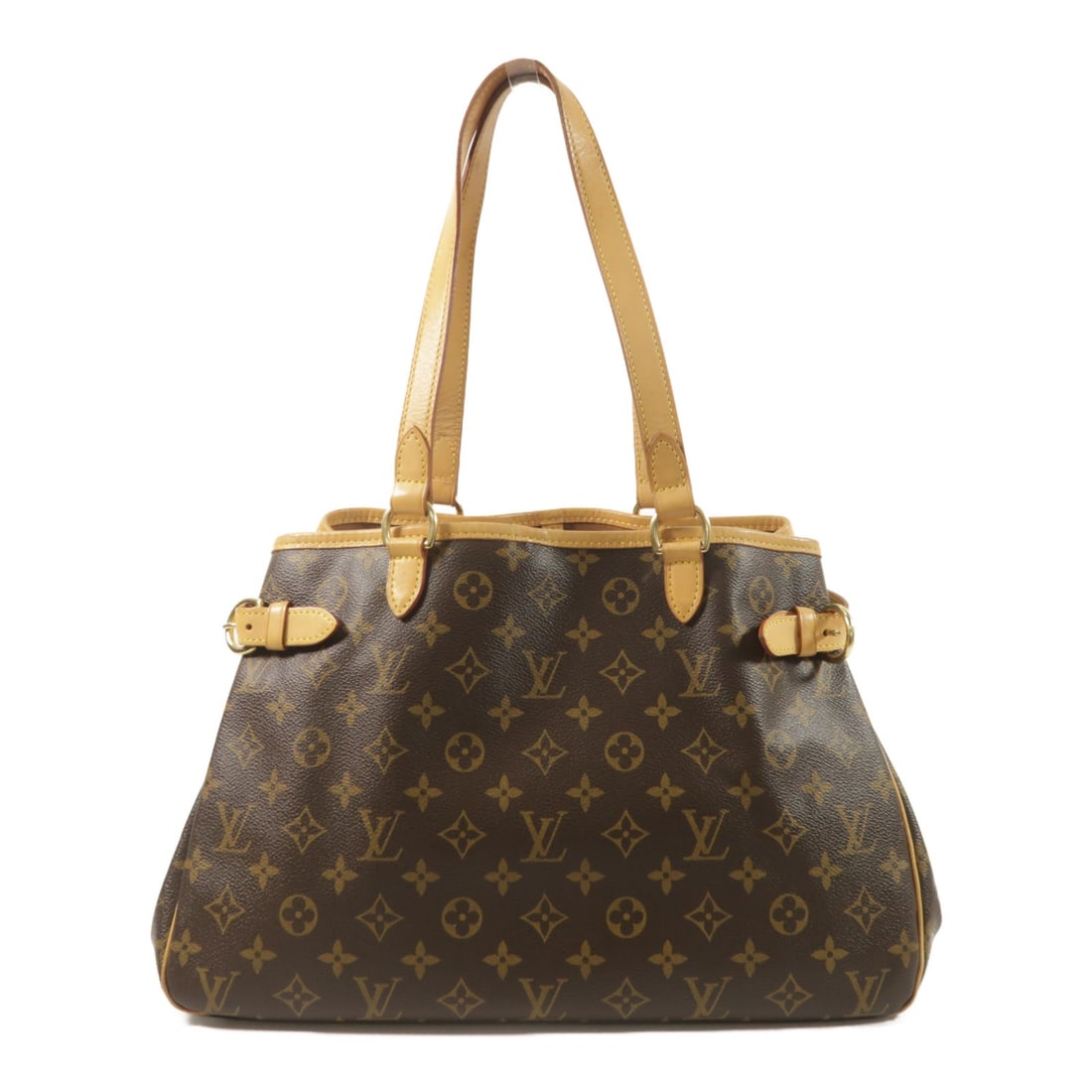 Louis Vuitton Batignolles Horizontal Monogram Shoulder Bag GHW Brown: Louis Vuitton Batignolles Horizontal Monogram Shoulder Bag GHW Brown This Louis Vuitton Batignolles Horizontal shoulder bag features the classic monogram pattern on durable PVC coated canvas in brown.